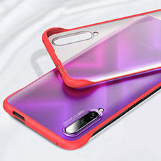 Carcasa Dura Cristal Plastico Funda Rigida Transparente H01 para Huawei Y9s Rojo