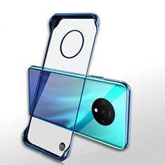 Carcasa Dura Cristal Plastico Funda Rigida Transparente H01 para OnePlus 7T Azul