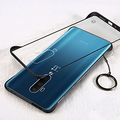 Carcasa Dura Cristal Plastico Funda Rigida Transparente H01 para OnePlus 7T Pro 5G Negro