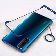 Carcasa Dura Cristal Plastico Funda Rigida Transparente H01 para Oppo Find X2 Azul