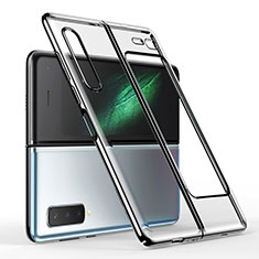 Carcasa Dura Cristal Plastico Funda Rigida Transparente H01 para Samsung Galaxy Fold Negro