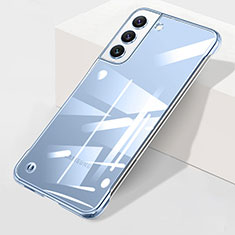 Carcasa Dura Cristal Plastico Funda Rigida Transparente H01 para Samsung Galaxy S21 5G Azul
