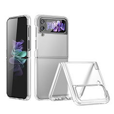 Carcasa Dura Cristal Plastico Funda Rigida Transparente H01 para Samsung Galaxy Z Flip4 5G Claro