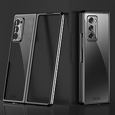 Carcasa Dura Cristal Plastico Funda Rigida Transparente H01 para Samsung Galaxy Z Fold2 5G Negro