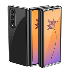 Carcasa Dura Cristal Plastico Funda Rigida Transparente H01 para Samsung Galaxy Z Fold4 5G Negro