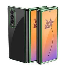 Carcasa Dura Cristal Plastico Funda Rigida Transparente H01 para Samsung Galaxy Z Fold4 5G Verde