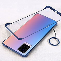Carcasa Dura Cristal Plastico Funda Rigida Transparente H01 para Vivo V20 Pro 5G Azul