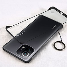 Carcasa Dura Cristal Plastico Funda Rigida Transparente H01 para Xiaomi Mi 11 Lite 4G Negro