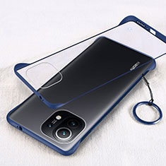 Carcasa Dura Cristal Plastico Funda Rigida Transparente H01 para Xiaomi Mi 11 Lite 5G NE Azul