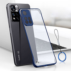 Carcasa Dura Cristal Plastico Funda Rigida Transparente H01 para Xiaomi Mi 11i 5G (2022) Azul