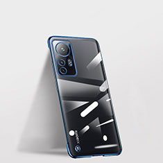 Carcasa Dura Cristal Plastico Funda Rigida Transparente H01 para Xiaomi Mi 12T 5G Azul