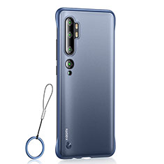 Carcasa Dura Cristal Plastico Funda Rigida Transparente H01 para Xiaomi Mi Note 10 Pro Azul