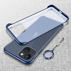 Carcasa Dura Cristal Plastico Funda Rigida Transparente H02 para Apple iPhone 13 Mini Azul