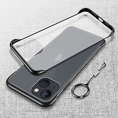 Carcasa Dura Cristal Plastico Funda Rigida Transparente H02 para Apple iPhone 14 Plus Negro