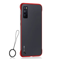 Carcasa Dura Cristal Plastico Funda Rigida Transparente H02 para Huawei Enjoy Z 5G Rojo