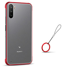 Carcasa Dura Cristal Plastico Funda Rigida Transparente H02 para Huawei Mate 40 Lite 5G Rojo