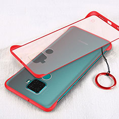 Carcasa Dura Cristal Plastico Funda Rigida Transparente H02 para Huawei Nova 5z Rojo