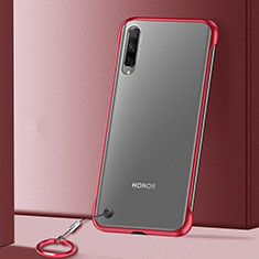 Carcasa Dura Cristal Plastico Funda Rigida Transparente H02 para Huawei Y9s Rojo
