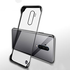 Carcasa Dura Cristal Plastico Funda Rigida Transparente H02 para OnePlus 7T Pro 5G Negro