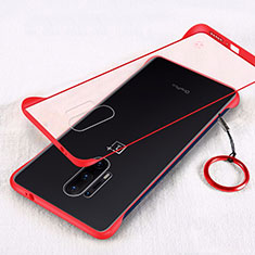 Carcasa Dura Cristal Plastico Funda Rigida Transparente H02 para OnePlus 8 Pro Rojo