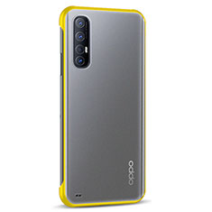 Carcasa Dura Cristal Plastico Funda Rigida Transparente H02 para Oppo Find X2 Neo Amarillo