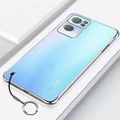 Carcasa Dura Cristal Plastico Funda Rigida Transparente H02 para Oppo Reno7 Pro 5G Plata