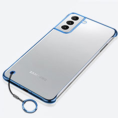 Carcasa Dura Cristal Plastico Funda Rigida Transparente H02 para Samsung Galaxy S21 5G Azul