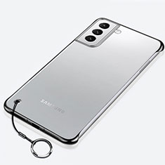 Carcasa Dura Cristal Plastico Funda Rigida Transparente H02 para Samsung Galaxy S21 FE 5G Negro