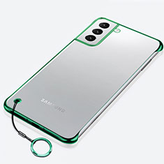 Carcasa Dura Cristal Plastico Funda Rigida Transparente H02 para Samsung Galaxy S21 FE 5G Verde