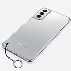 Carcasa Dura Cristal Plastico Funda Rigida Transparente H02 para Samsung Galaxy S22 5G Plata