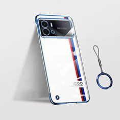 Carcasa Dura Cristal Plastico Funda Rigida Transparente H02 para Vivo iQOO 9 Pro 5G Azul