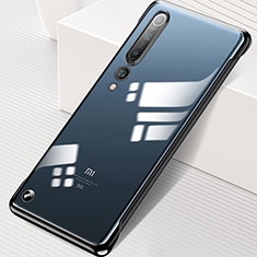 Carcasa Dura Cristal Plastico Funda Rigida Transparente H02 para Xiaomi Mi 10 Negro
