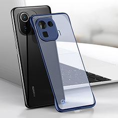 Carcasa Dura Cristal Plastico Funda Rigida Transparente H02 para Xiaomi Mi 11 Pro 5G Azul