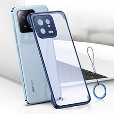 Carcasa Dura Cristal Plastico Funda Rigida Transparente H02 para Xiaomi Mi 13 5G Azul
