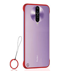 Carcasa Dura Cristal Plastico Funda Rigida Transparente H02 para Xiaomi Redmi K30 4G Rojo