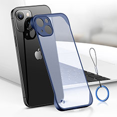 Carcasa Dura Cristal Plastico Funda Rigida Transparente H03 para Apple iPhone 14 Plus Azul