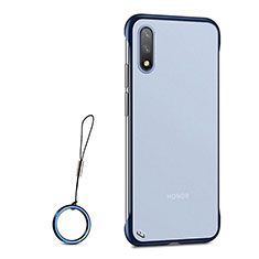 Carcasa Dura Cristal Plastico Funda Rigida Transparente H03 para Huawei Honor 9X Azul
