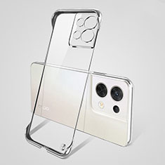 Carcasa Dura Cristal Plastico Funda Rigida Transparente H03 para Oppo Reno9 Pro 5G Plata