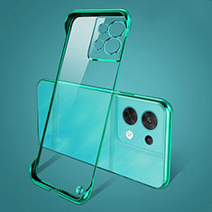 Carcasa Dura Cristal Plastico Funda Rigida Transparente H03 para Oppo Reno9 Pro 5G Verde