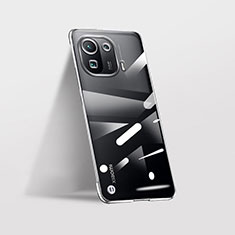 Carcasa Dura Cristal Plastico Funda Rigida Transparente H03 para Xiaomi Mi 11 Pro 5G Plata