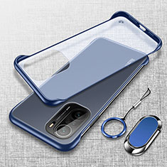 Carcasa Dura Cristal Plastico Funda Rigida Transparente H03 para Xiaomi Mi 11i 5G Azul