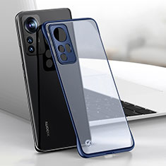 Carcasa Dura Cristal Plastico Funda Rigida Transparente H03 para Xiaomi Mi 12S Pro 5G Azul