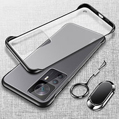 Carcasa Dura Cristal Plastico Funda Rigida Transparente H03 para Xiaomi Mi 12T 5G Negro