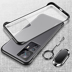 Carcasa Dura Cristal Plastico Funda Rigida Transparente H03 para Xiaomi Mi 12T Pro 5G Negro