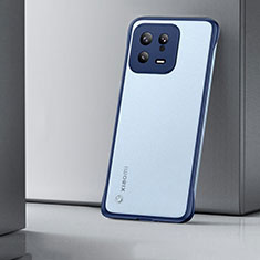Carcasa Dura Cristal Plastico Funda Rigida Transparente H03 para Xiaomi Mi 13 5G Azul