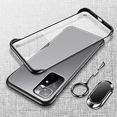 Carcasa Dura Cristal Plastico Funda Rigida Transparente H03 para Xiaomi Poco M4 Pro 5G Negro