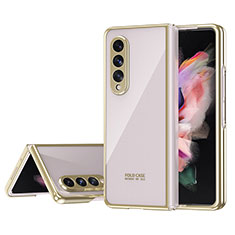 Carcasa Dura Cristal Plastico Funda Rigida Transparente H04 para Samsung Galaxy Z Fold4 5G Oro