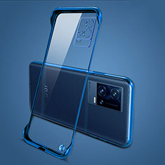 Carcasa Dura Cristal Plastico Funda Rigida Transparente H04 para Vivo iQOO 8 Pro 5G Azul