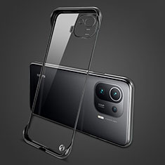 Carcasa Dura Cristal Plastico Funda Rigida Transparente H04 para Xiaomi Mi 11 Pro 5G Negro