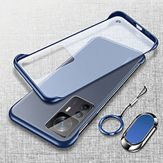 Carcasa Dura Cristal Plastico Funda Rigida Transparente H04 para Xiaomi Mi 12T 5G Azul